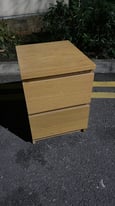 FREE DELIVERY One IKEA MALM oak bedside with drawers, good condition.