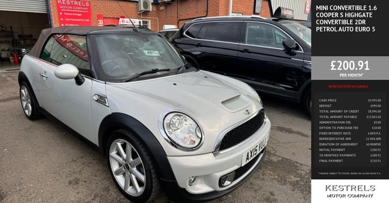 2015 MINI Convertible 1.6 Cooper S Highgate Convertible 2dr Petrol Auto Euro 5 (184 ps) Convertib...