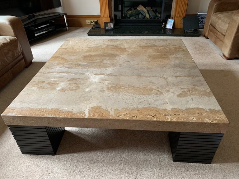 Coffee Tables - Large Stone - 2 x matching side tables & 1 x centre table by Stone International