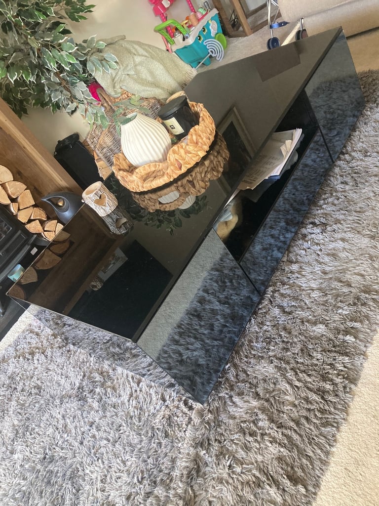Glass coffee table