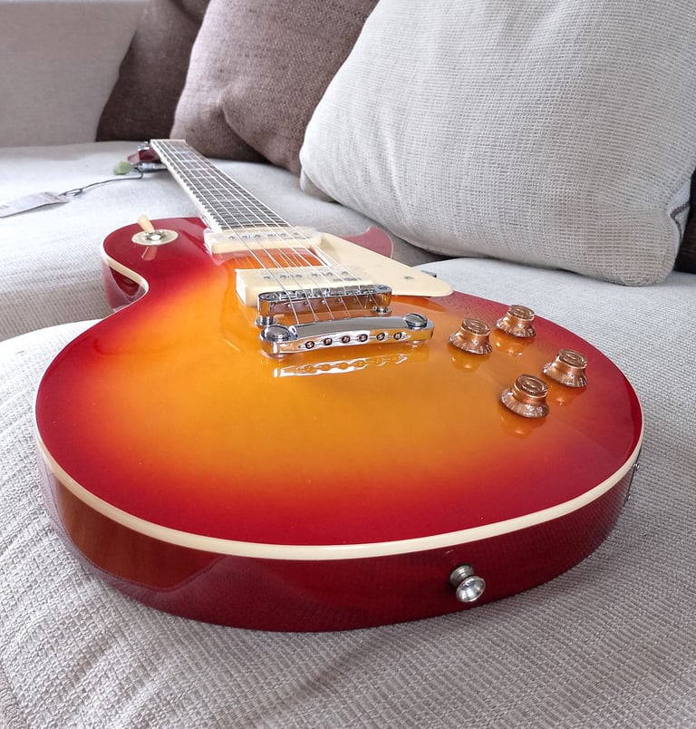 image for New, Cherry Sunburst Vintage V100PCS Les Paul Electric Guitar.