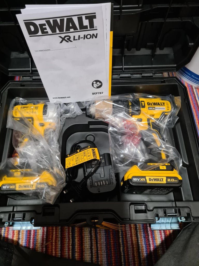 image for dewalt brushless drill and impactor set brand new