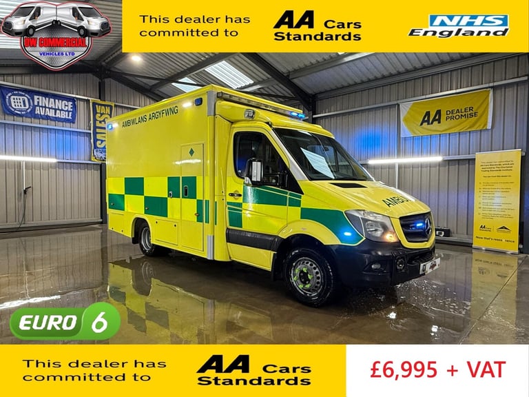 2016 Mercedes-Benz Sprinter 519 CDI MWB Automatic Ex-NHS Ambulance Service + VAT NA DIESEL Automatic