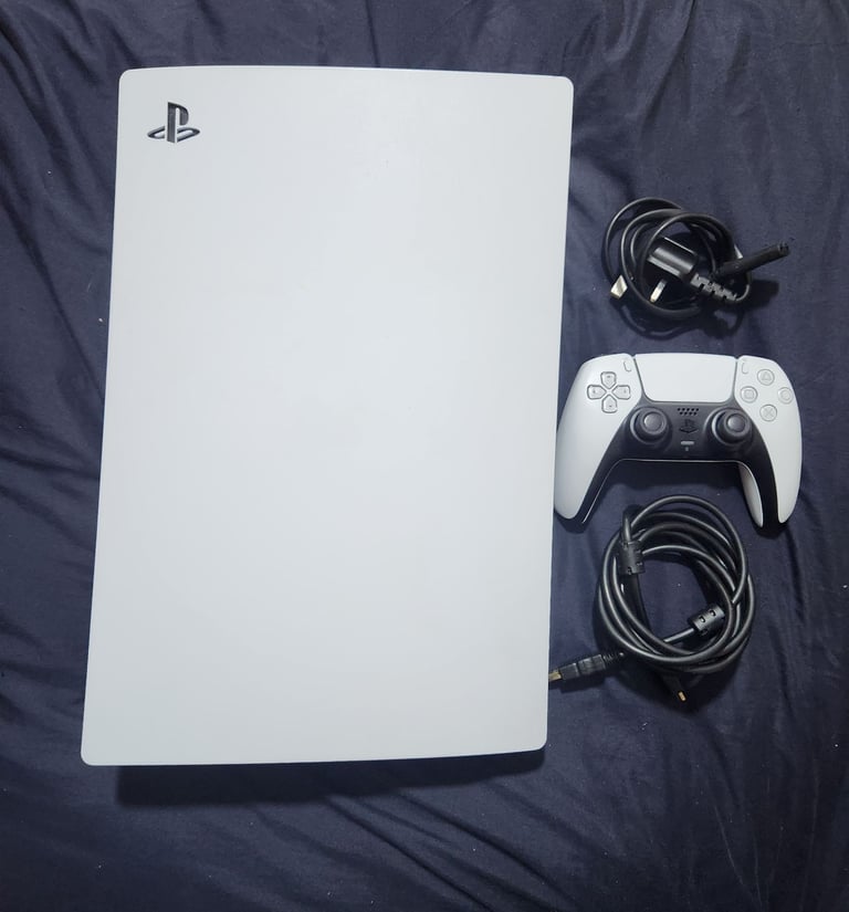 image for “Sony PlayStation 5 Digital Edition 1tb  Original DualSense controller HDMI & Power cable