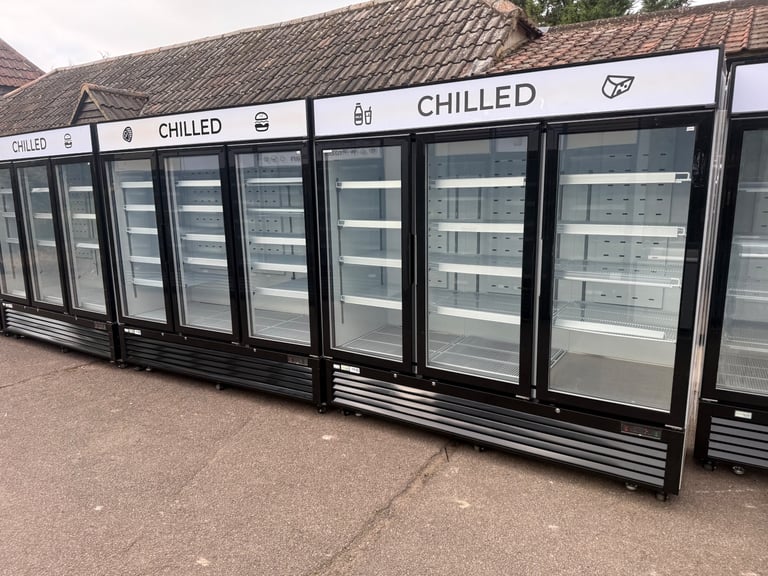 Commercial upright display fridge or freezer double triple single available new 