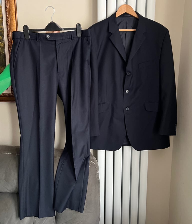 image for Burton Men’s Navy Suit 2 Piece Size 44 in Chest / Trousers W36 / L32