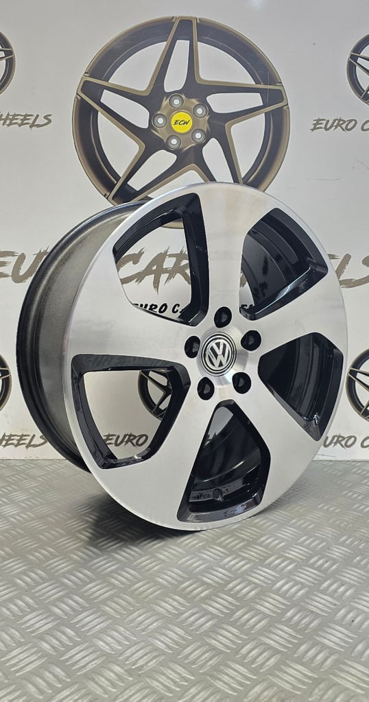 GENUINE VOLKSWAGEN 18" GOLF GTI AUSTIN ALLOY WHEELS 5x112 DIAMOND CUT 5G0-601-025-BDZZ