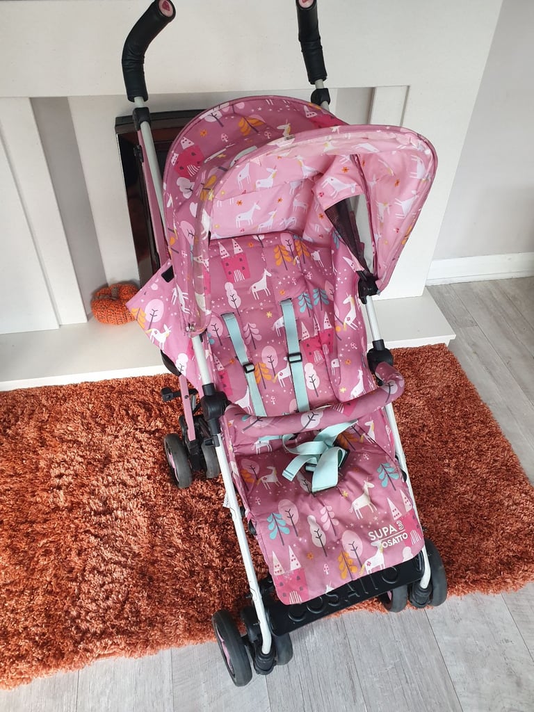 Cosatto pink unicorn pram buggy pushchair