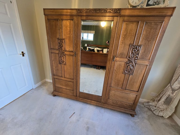Foster, Cooper And Foster Antique Wardrobe And Dressing Table Set