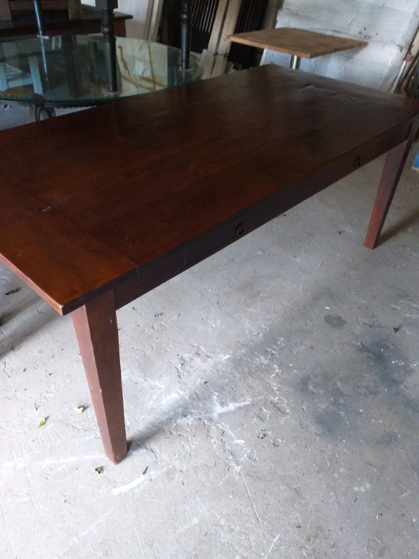 Dining table reclaimed teak