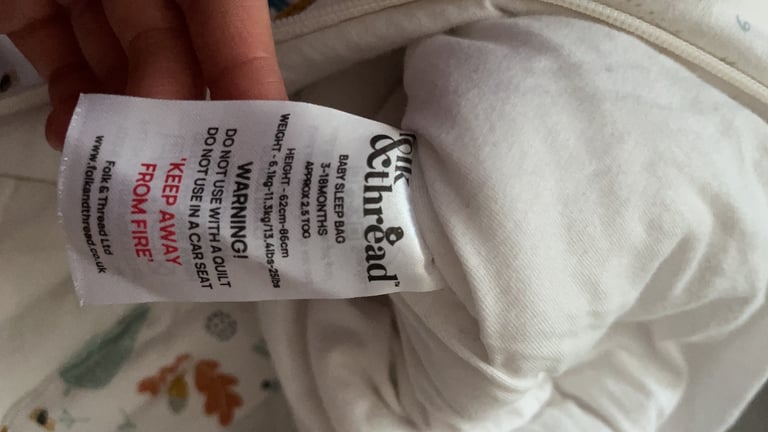 Folk &Thread baby sleep bag(3-18)months x3 blanket 