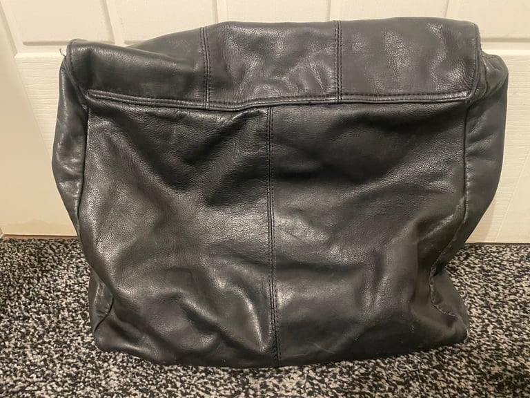 Black Leather Satchel Bag
