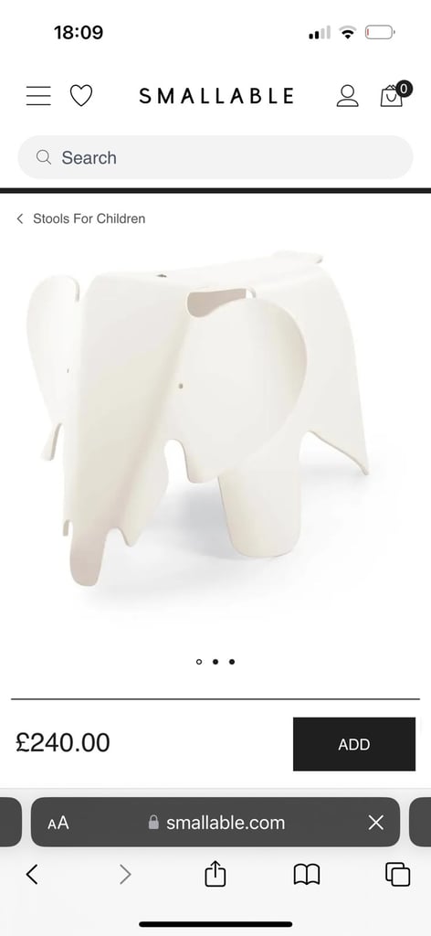 image for Elephant stool children’s room nursery decor 