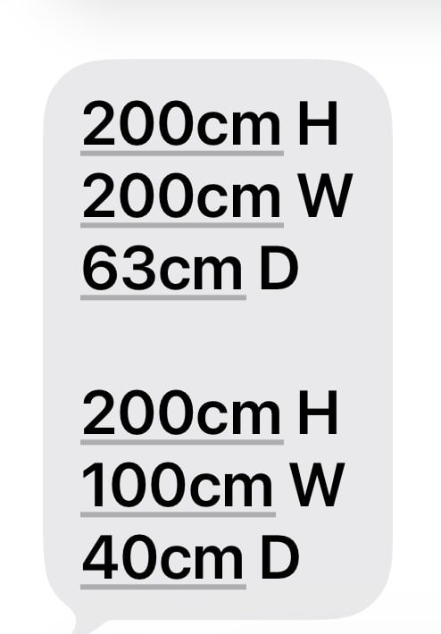 Black/Mirror wardrobes 