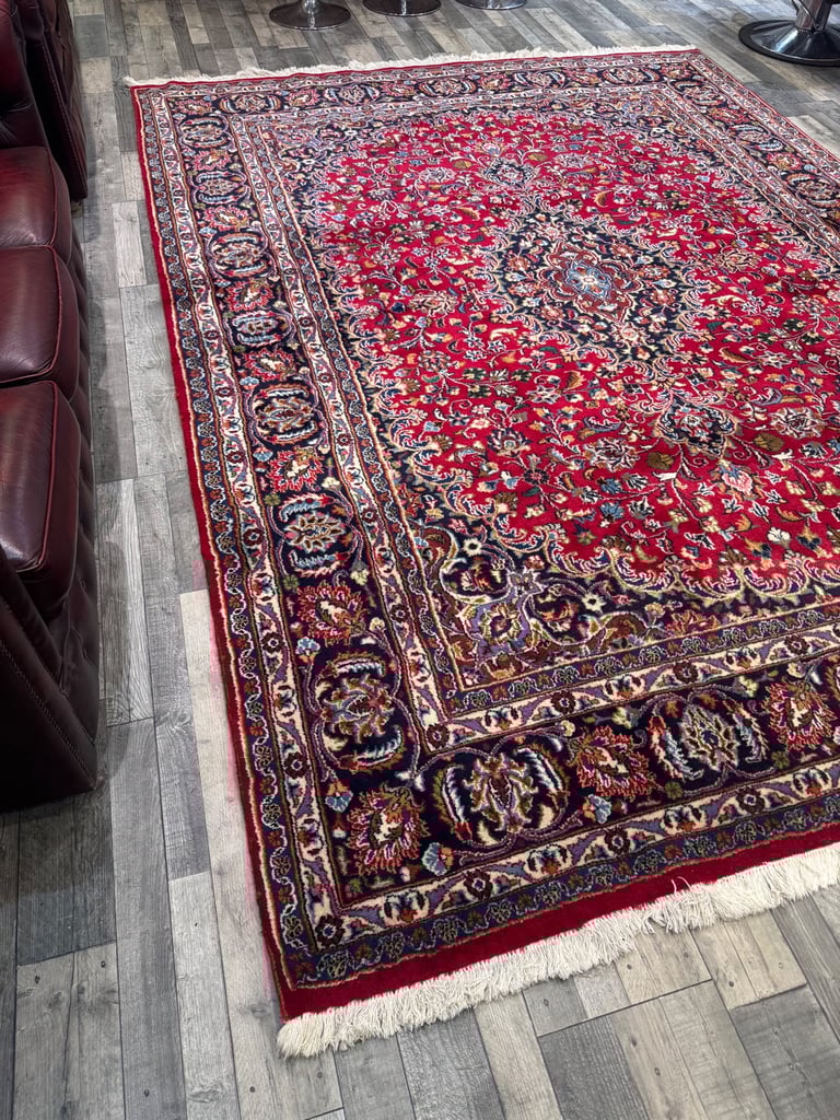 Extra large handmade Persian mashad rug 350 x 250 cm