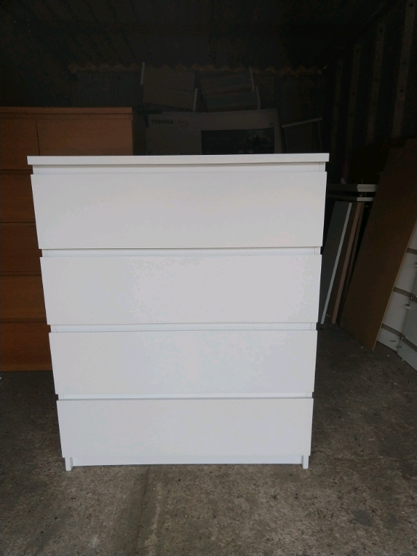 Ikea malm white chest of drawers 
