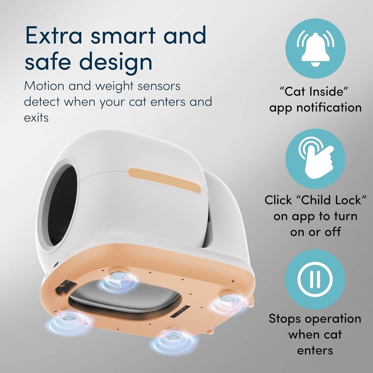 WeeKett Smart Cat Litter Box with App, Large, Self Cleaning. New, never used