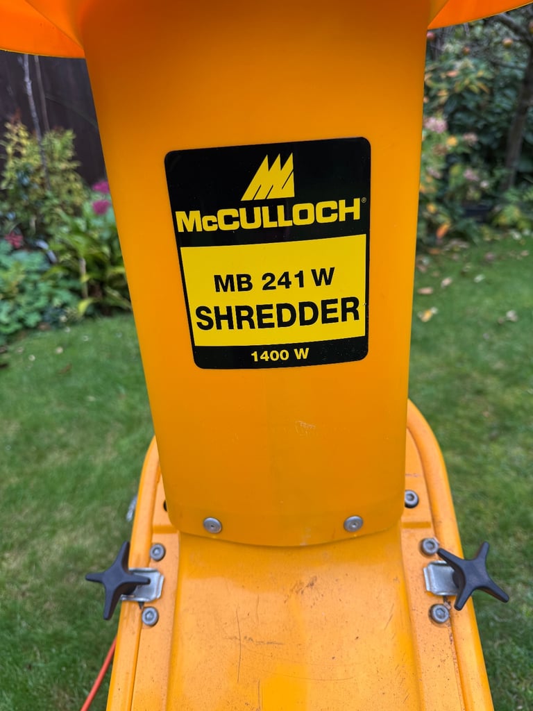 McCulloch MB 241 W Garden Shredder / Mulcher 1400W 240V in Excellent Condit