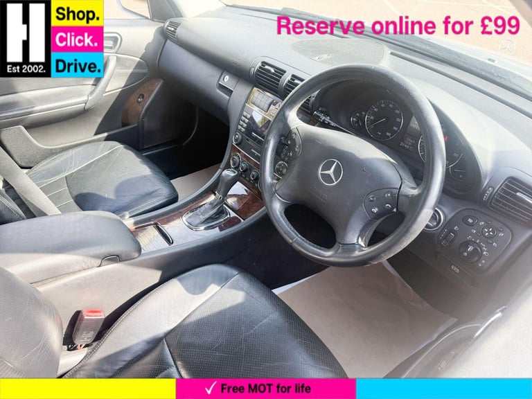 Mercedes-Benz C Class 1.8 C200 Kompressor Elegance SE 4dr Petrol Automatic