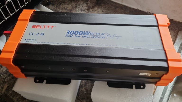 NEW BELTTT 3000W 12/24V PURE SINE WAVE INVERTER with USB Ports and AC Outlet Use RV Truck Car Home