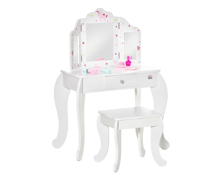 image for Table and chair set folding mirror and table and chair 