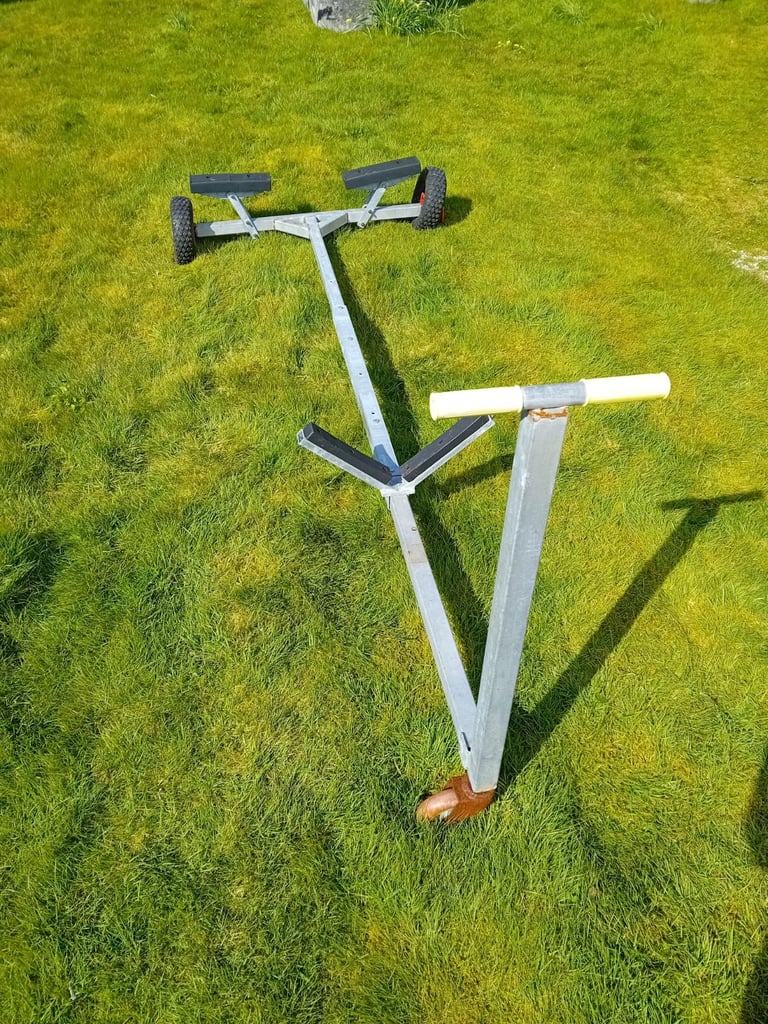 Heavy duty boat trolley galvanised in Lochcarron