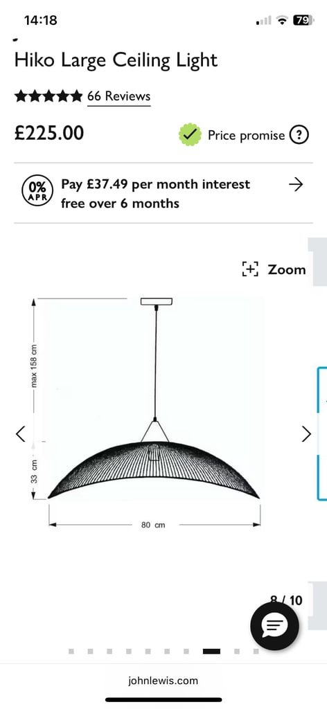 John Lewis Hiko pendant ceiling light 