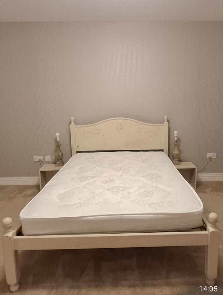 Double bed with mattress 