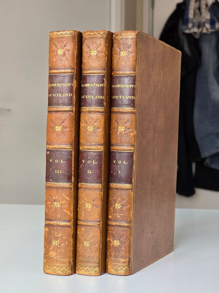 image for Antique 1817 Regency Period History of Scotland Vol. I-III  by William Robertson Complete Set