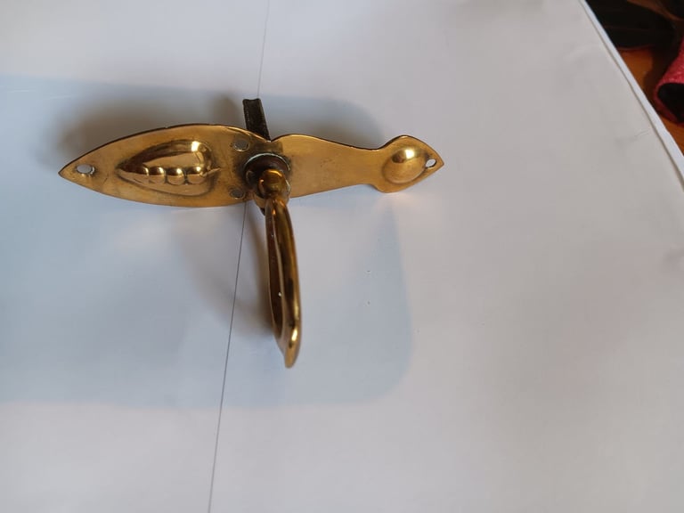 Art Nouveau brass cupboard handle