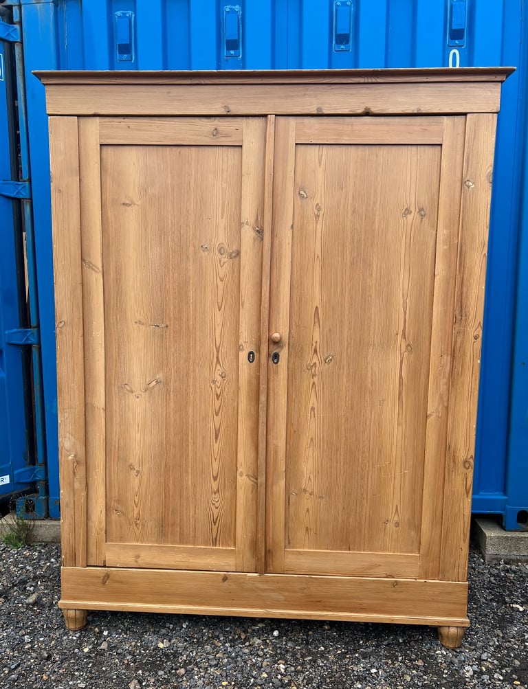 Antique pine knock down wardrobe 