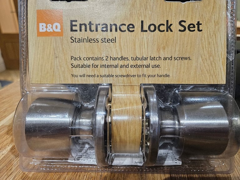 image for Stainless steel entrance lock set - boxed, unopened