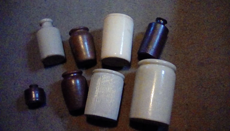 image for Collection of vintage jars and ink bottles