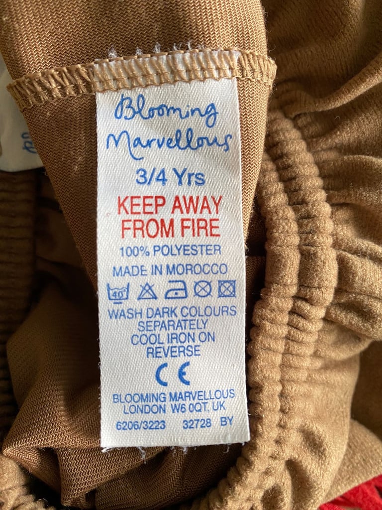 HALLOWEEN KIDS NATIVE AMERICAN INDIAN KIDS DRESS UP COSTUME BLOOMING MARVELLOUS AGE 3-4 YEARS 