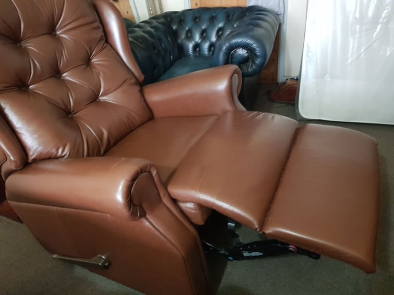 image for Big Comfy Leather Quality Recliner chair FREE Delivery