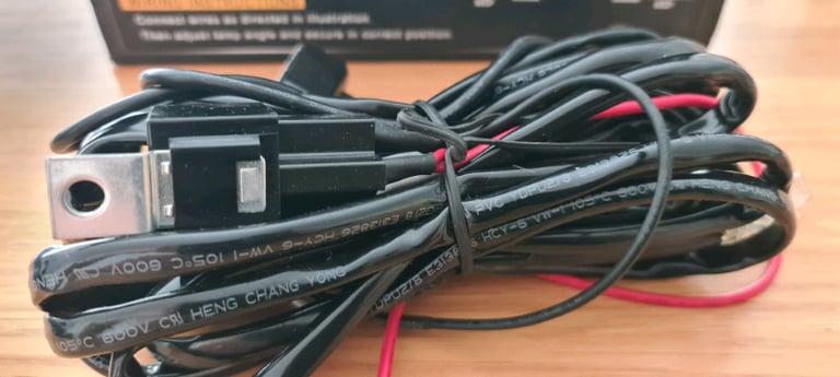 High power halogen lamps with wiring harmess