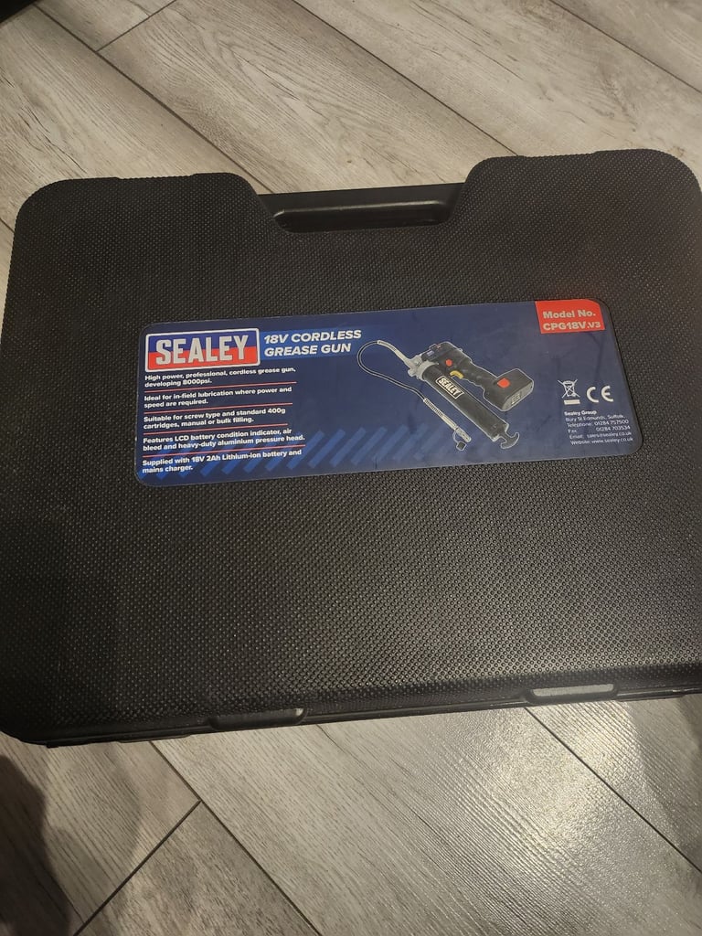 image for Sealey 18v cordless grease gun 