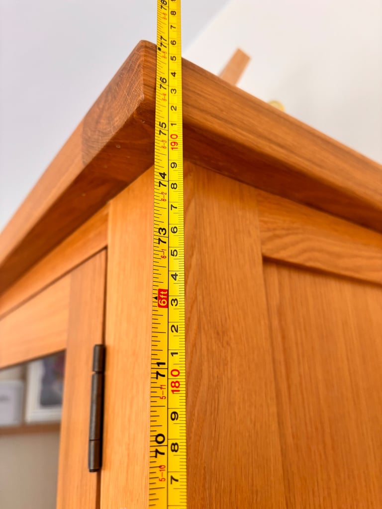 Oak sideboard and display case