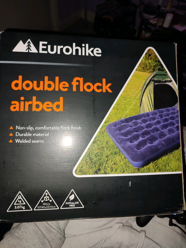 Deluxe double flock airbed best sale