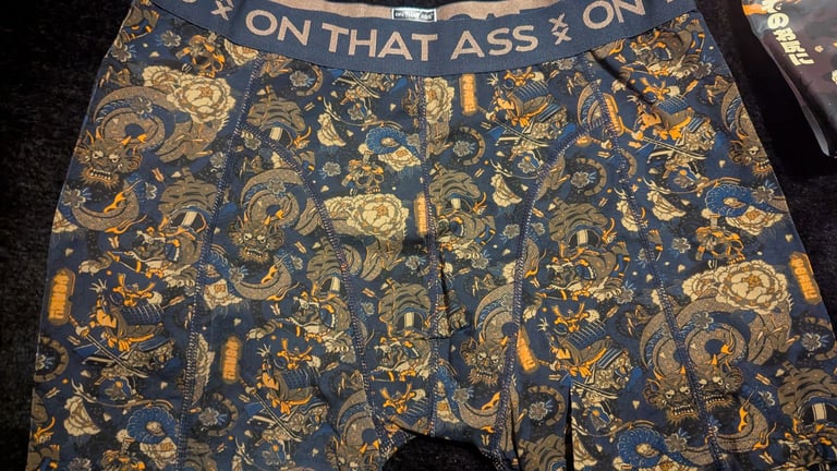 On that ass men's XL boxer shorts over £120s worth 