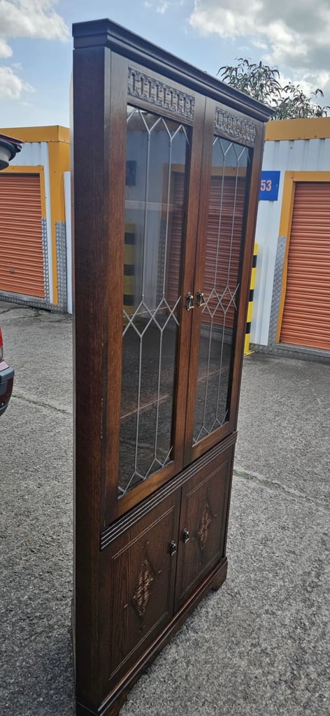 Vintage oak corner unit 