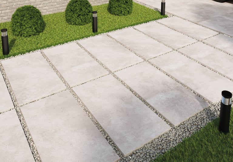 image for 10 x Outdoor Earth 60x120 cm XL White Paving Slabs