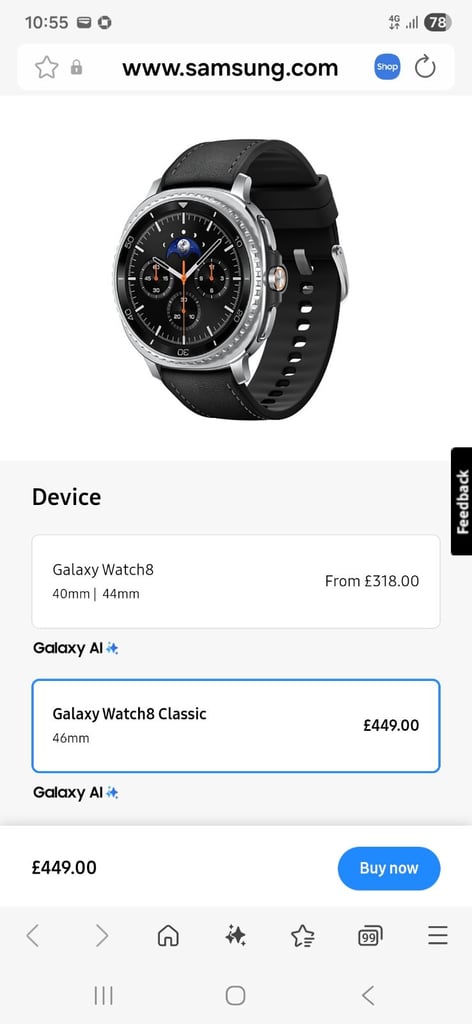 Samsung Galaxy Classic 8 Watch, brand new
