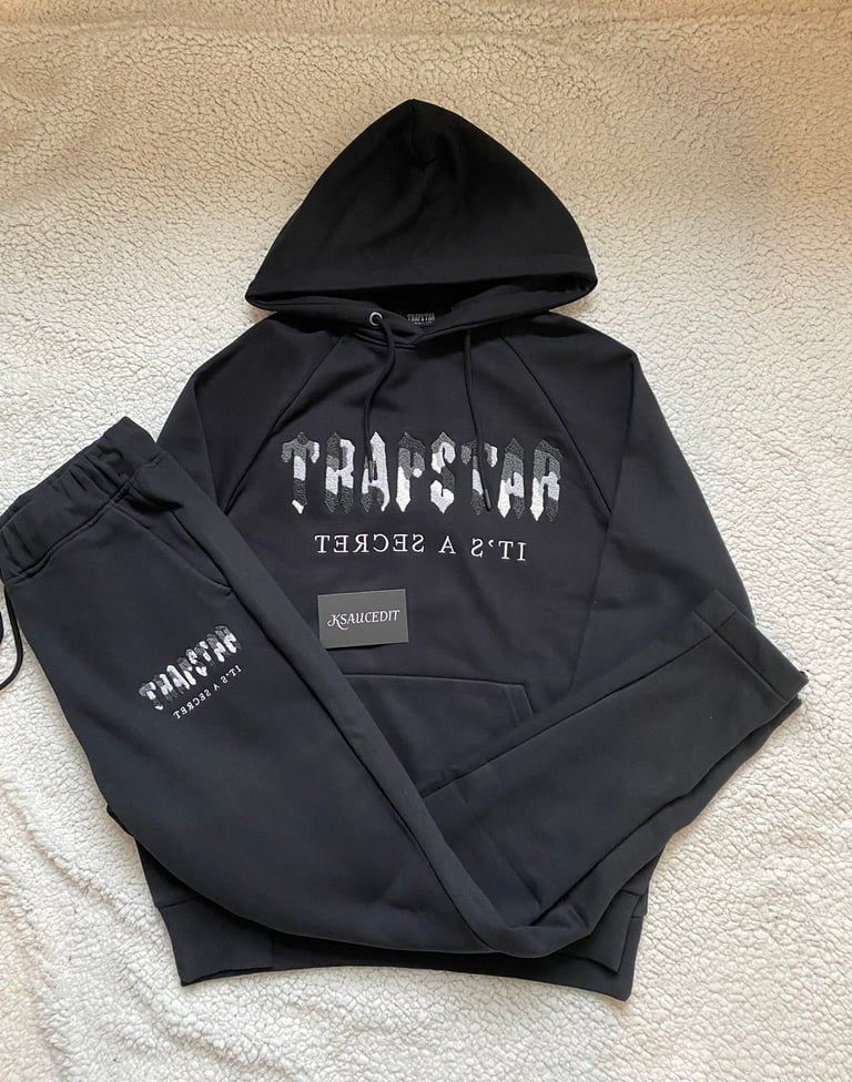 Trapstart Decoded Camo Hooded Tracksuit - Blackout Edition | in Lambeth ...