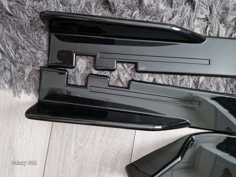 Car trim set black gloss (plastic) 