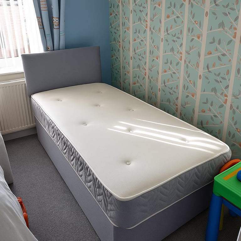 image for Modern Divan Bed with Plush Upholstery and Built-In Drawers for Smart Storage