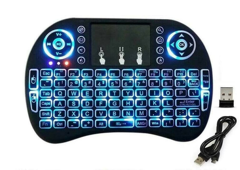 Brand New Mini Wireless Keyboard Backlight Touchpad Keypad for Android TV Box