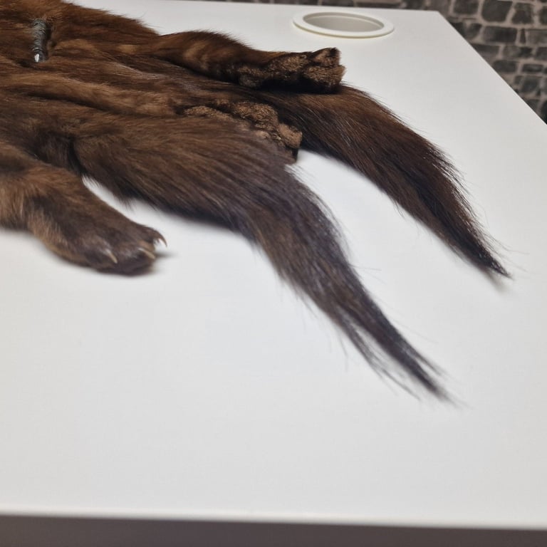Vintage Real Mink Fur Stoles (Pair) – 75cm