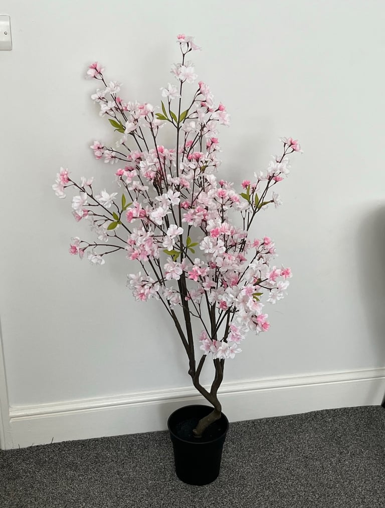 Artificial cherry blossom potted plant