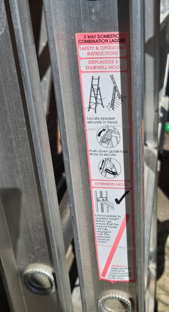 3 way domestic step ladders.